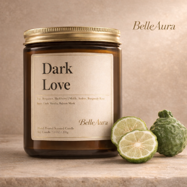 BelleAura Amber Jar Scented Candle