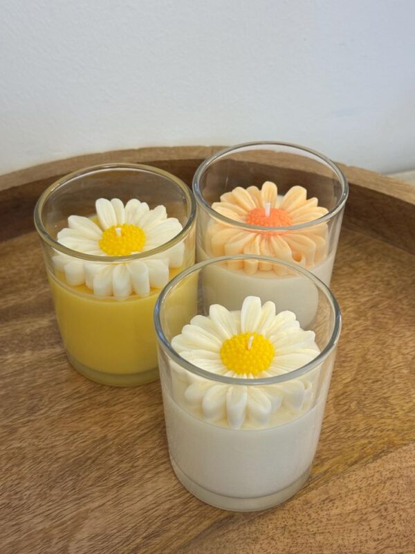 Daisy Flower Jar Candle